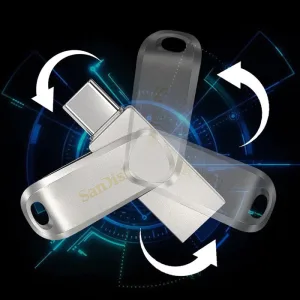 Thiết kế xoay 2 đầu USB Type-C và USB Type-A SanDisk DDC4