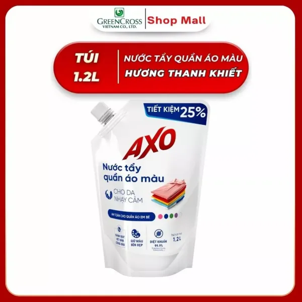 nuoc-tay-quan-ao-axo-1200ml Nước Tẩy Quần Áo AXO 1200ml - Đánh Bay Vết Bẩn & Giữ Màu Rực Rỡ