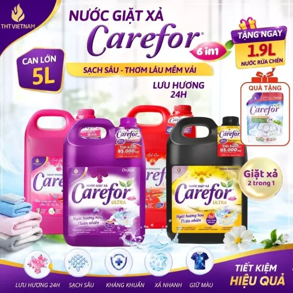 nuoc-giat-xa-carefor-ultra-5l-chinh-hang Nước giặt xả Carefor Ultra 5L sạch sâu lưu hương lâu