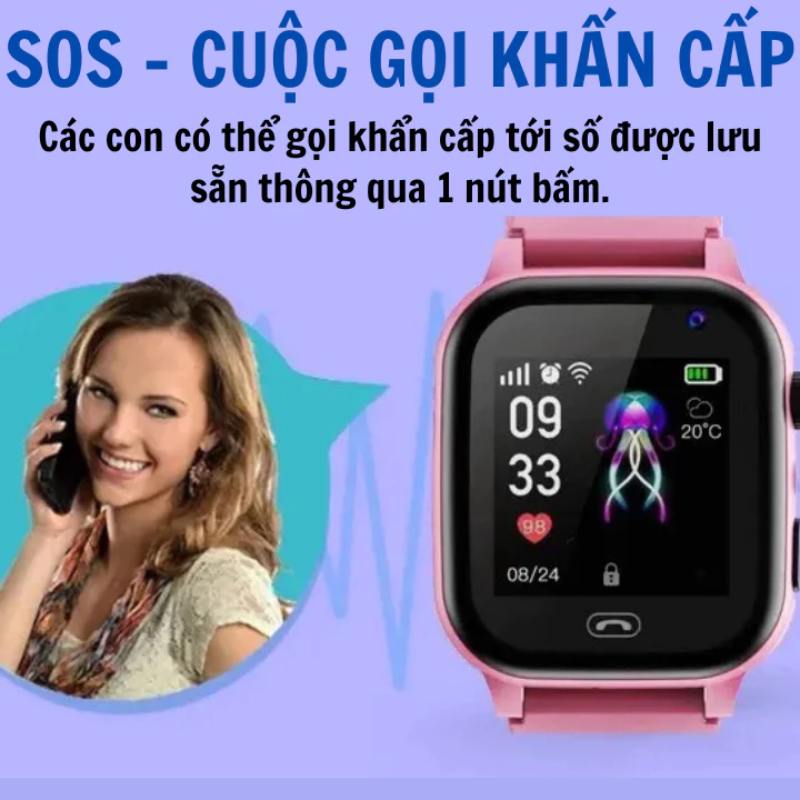 Nút bấm SOS khẩn cấp trên đồng hồ định vị Q15