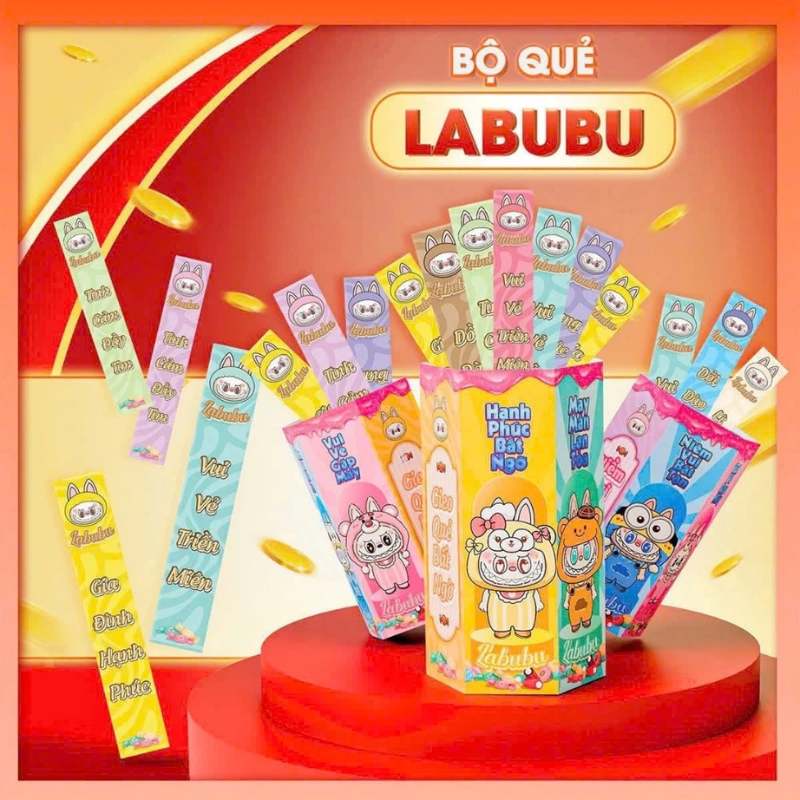 Bộ lì xì Gieo Quẻ LABUBU - Mẫu hot trend được giới trẻ yêu thích nhất.